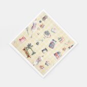 Naaiefemera, naaicirkel, partij servet (Hoek)