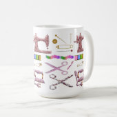  naaien Accessoires voor Seamstress Tailor Koffiemok (Voorkant rechts)
