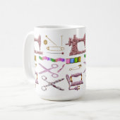  naaien Accessoires voor Seamstress Tailor Koffiemok (Voorkant links)
