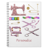 naaien Accessoires voor Seamstress Tailor Notitieboek (Voorkant)