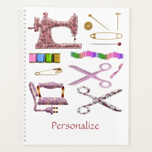  naaien Accessoires voor Seamstress Tailor Planner (Voorkant)