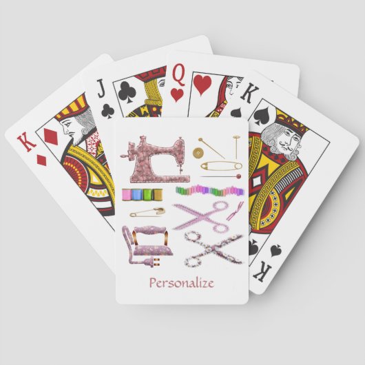 naaien Accessoires voor Seamstress Tailor Pokerkaarten (Achterkant)