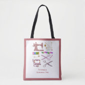  naaien Accessoires voor Seamstress Tailor Tote Bag (Voorkant)
