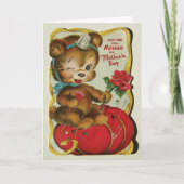  naaien Beer Moederdag Kaart (Voorkant)