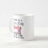 Naaien begint als een onberispelijke hobby koffiemok (Voorkant links)