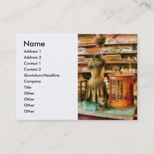 Naaien - Benodigdheden voor de naamakerij, toevoeg Visitekaartje (Voorkant)