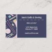 Naaien, breien, ambachtslieden, Visitekaartje voor (Achterkant)