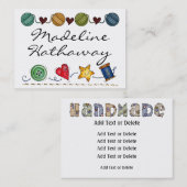 Naaien - Breien - Handgemaakt - SRF Visitekaartje (Voorkant / Achterkant)