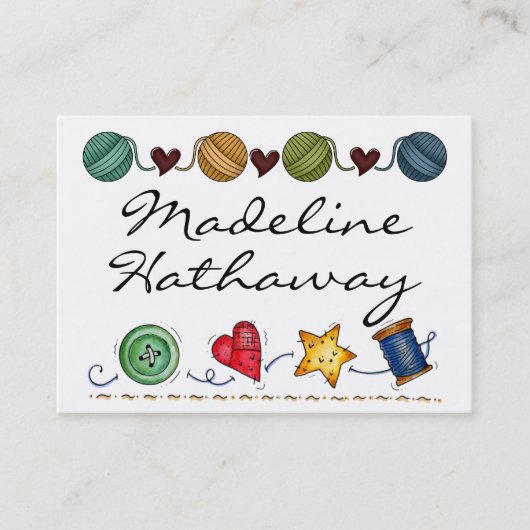 Naaien - Breien - Handgemaakt - SRF Visitekaartje (Voorkant)