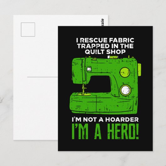 naaien briefkaart (Voorkant / Achterkant)