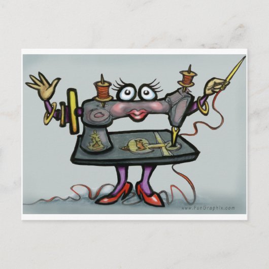 naaien briefkaart (Voorkant)