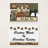 Naaien / Crafter / Naadstress Kaart / Label - SRF (Voorkant /achterkant)