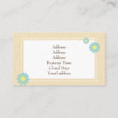 Naaien Daisy Beige Visitekaartje (Achterkant)