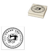 Naaien Dank u Schellap Rubber Stamp Rubberstempel (Gestempeld)