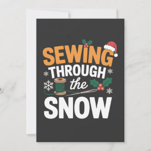 Naaien door de Sneeuw Grappige Kerstdeken Save The Date