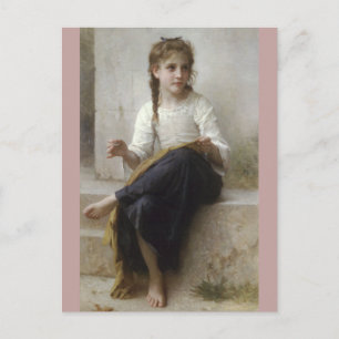 Naaien door William-Adolphe Bouguereau Briefkaart