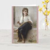 Naaien door William-Adolphe Bouguereau Kaart (Gele Bloem)