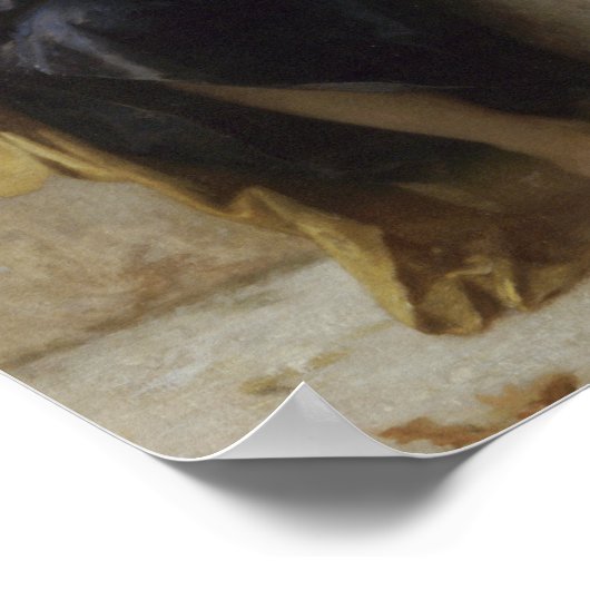 Naaien door William-Adolphe Bouguereau Poster (Hoek)