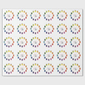 Naaien, duimels, naalden en draad cadeaupapier (Vlak)