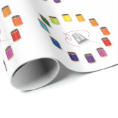 Naaien, duimels, naalden en draad cadeaupapier (Rol Hoek)