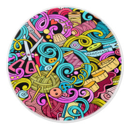 Naaien en breien van keramische knoppen