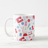 Naaien en hoogstaande  kleuren koffiemok (Links)