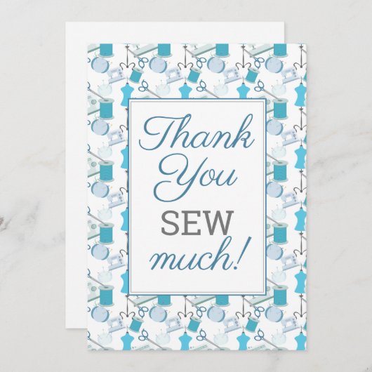 Naaien en Quilten Grappig Bedankkaart (Voorkant / Achterkant)