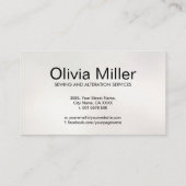 Naaien en Veranderingen - Cool Minimal Line Art Visitekaartje (Achterkant)