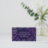 Naaien en Veranderingen - Line Art Visitekaartje (Staand voorkant)