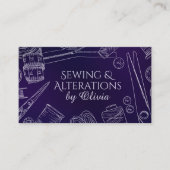 Naaien en Veranderingen - Line Art Visitekaartje (Voorkant)