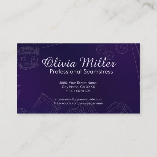 Naaien en Veranderingen - Line Art Visitekaartje (Achterkant)