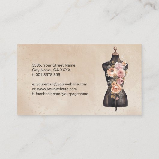 Naaien en Veranderingen -  Style Art Visitekaartje (Achterkant)