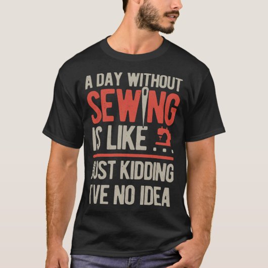 Naaien Funny retro T-shirt (Voorkant)