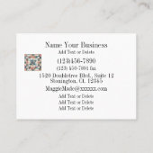 Naaien, haken, Quilt Visitekaartje (Achterkant)