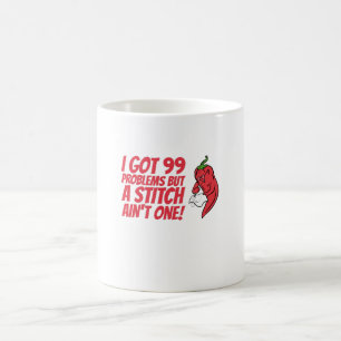Naaien - ik heb 99 problemen, maar een kras niet é koffiemok