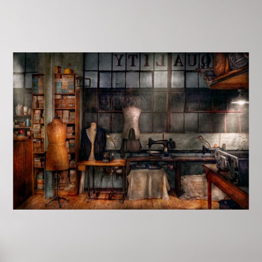 Naaien - Industrie - Kwaliteitslijnen Poster (Voorkant)