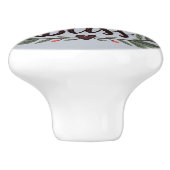 Naaien is mijn gelukzaligheid bloementypografie keramische knop (Zijkant)