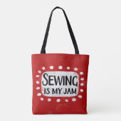 Naaien is mijn jam Canvas tas (Achterkant)