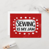 Naaien is mijn jam Wenskaart Kaart (Voorkant / Achterkant in situ)