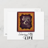 Naaien is mijn leven briefkaart (Voorkant / Achterkant)