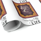 Naaien is mijn leven cadeaupapier (Rol Hoek)