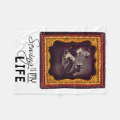Naaien is mijn leven fleece deken (Voorkant (Horizontaal))