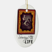 Naaien is mijn leven keramisch ornament (Rechts)