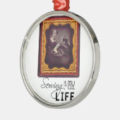 Naaien is mijn leven metalen ornament (Links)