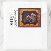 Naaien is mijn leven rechthoekige sticker (Tas)