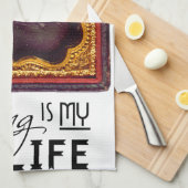 Naaien is mijn leven theedoek (Quarter Fold)