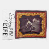 Naaien is mijn leven theedoek (Horizontaal)