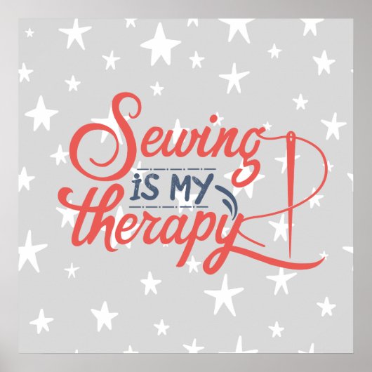 Naaien is Mijn Poster voor Typografie voor therapi (Voorkant)