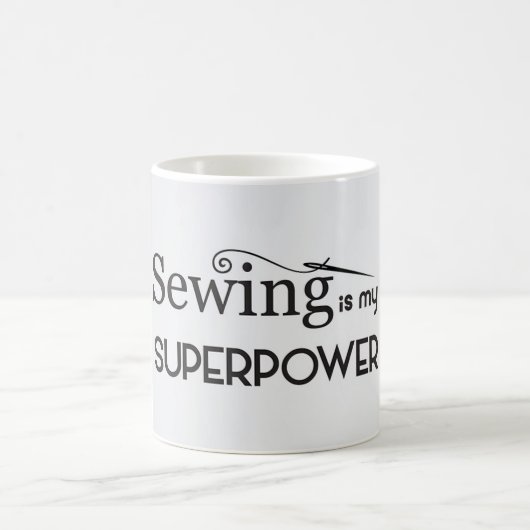 Naaien is mijn Super Power Coffee beker Koffiemok (Center)