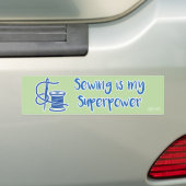 Naaien is mijn superkracht bumpersticker (Op auto)